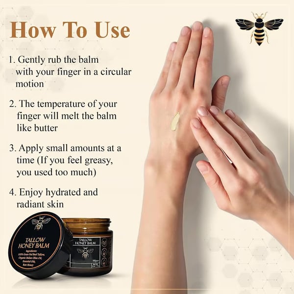 🔥This Week's Special Price $9.99🍊Terra Lotus™ Organic Grass-Fed Beef Tallow Balm with Raw Honey