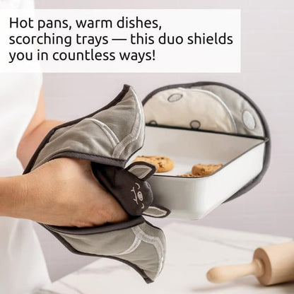 🔥LAST DAY 50% OFF - 🦇Batlicious Oven Mitts & Pot Holders Set